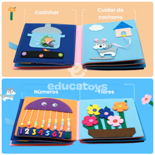 Carregar imagem no visualizador da galeria, Livro Sensorial Montessori em Feltro

