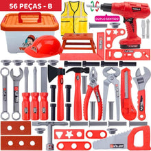 Carregar imagem no visualizador da galeria, Conjunto de Ferramentas Infantil + furadeira elétrica
