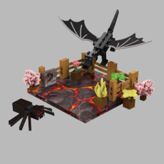 Recinto do Dragão Sombrio - Personagens - Blocos Magnéticos Magnecraft.