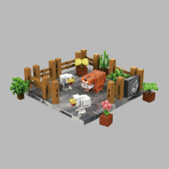 Habitat do Tigre e das Aves - Personagens - Blocos Magnéticos Magnecraft.
