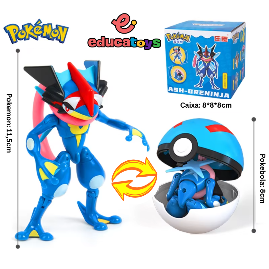 Ash-Greninja - Pokébola com Pokémon