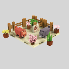 Habitat dos Hipopótamos -  - Personagens - Blocos Magnéticos Magnecraft.