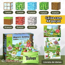 Carregar imagem no visualizador da galeria, Blocos de Construção Magnética Minecraft - 48/64/75/100/144 peças
