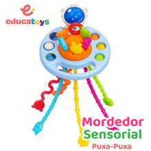 Carregar imagem no visualizador da galeria, Brinquedo Sensorial Puxa-Puxa Mordedor Montessori
