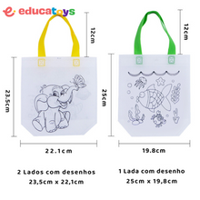 Carregar imagem no visualizador da galeria, Sacola para pintar, com canetinhas
