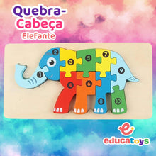 Carregar imagem no visualizador da galeria, Quebra-Cabeça de Madeira Montessori Animais
