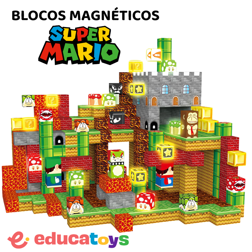 Blocos Magnéticos - Super Mario - 200 Peças