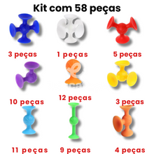 Carregar imagem no visualizador da galeria, Blocos de Silicone para Montar com Sucção - Redondo
