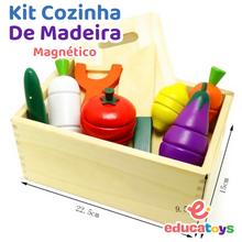 Carregar imagem no visualizador da galeria, Kit Cozinha Montessori em madeira com ímã
