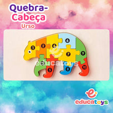 Carregar imagem no visualizador da galeria, Quebra-Cabeça de Madeira Montessori Animais
