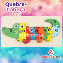 Carregar imagem no visualizador da galeria, Quebra-Cabeça de Madeira Montessori Animais
