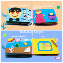 Carregar imagem no visualizador da galeria, Livro Sensorial em Feltro para bebês
