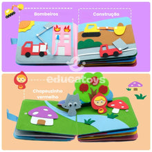 Carregar imagem no visualizador da galeria, Livro Sensorial em Feltro para bebês
