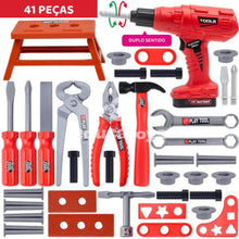 Carregar imagem no visualizador da galeria, Conjunto de Ferramentas Infantil + furadeira elétrica
