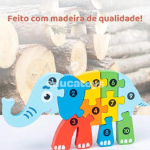 Carregar imagem no visualizador da galeria, Quebra-Cabeça de Madeira Montessori Animais
